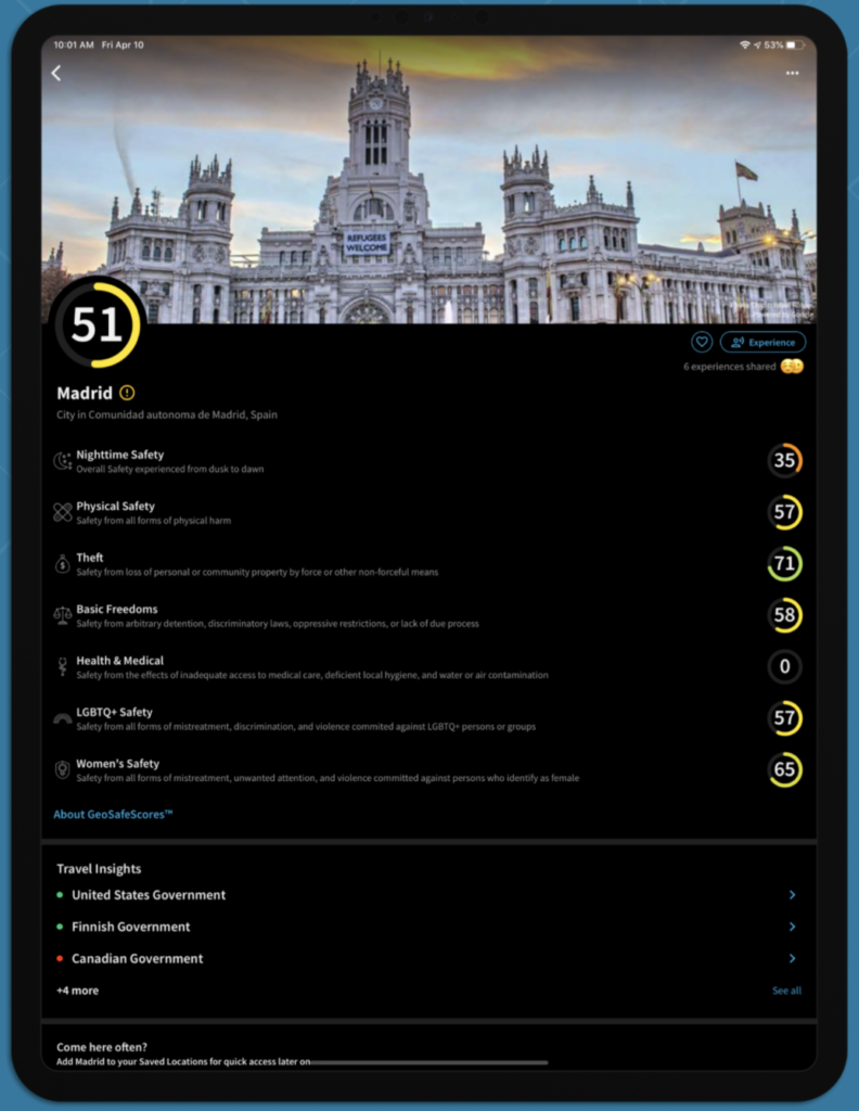 Travel Location Safety: Locals Advantage geo sure