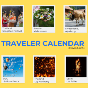 yearly traveler calendar cover